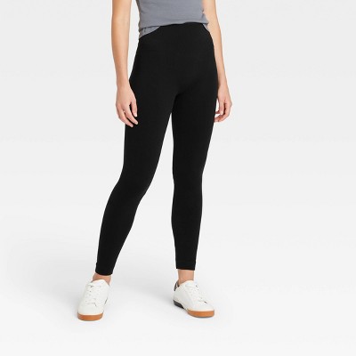 Women's High Waisted Cotton Seamless Fleece Lined Leggings - A New Day™ :  Target