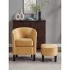 26.8"Velvet Accent Chair with Ottoman - 3 of 4