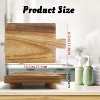 Attop 2-Piece Handmade Wooden Tray (10.8x6.9 Inch, Wood Color) – Bathroom/Kitchen Decor for Soap, Plants & More - 3 of 4