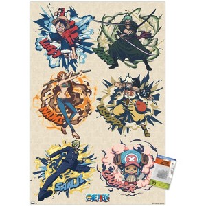 Trends International One Piece: Fishman Island - Badges Grid Unframed Wall Poster Prints - 1 of 4