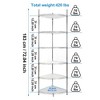 NicBex 6 Tier Corner Wire Storage Shelves,Adjustable Metal Heavy Duty Free Standing Corner Storage Rack for Bathroom,Living Room,Kitchen - 2 of 4