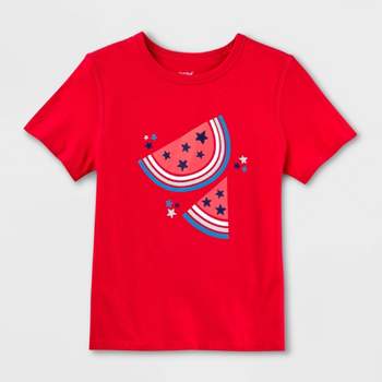 Kids' Short Sleeve Watermelon Graphic T-Shirt - Cat & Jack™ Red