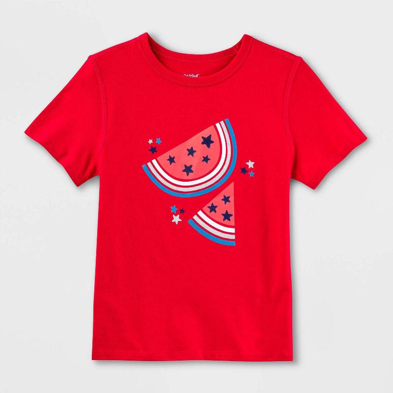 Kids&#39; Short Sleeve Watermelon Graphic T-Shirt - Cat &#38; Jack&#8482; Red, 1 of 5