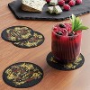 4pc Halloween Phrase Coasters - Threshold™: Multicolor Drink Coasters for Halloween Decor - 2 of 3