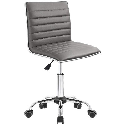 LACOO Faux Leather Mid Back Task Chair Swivel Office Desk Chair