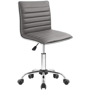 LACOO Faux Leather Mid Back Task Chair Swivel Office Desk Chair - 1 of 4