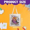 Joyfy 3PCS Halloween Goodie Candy Bags for Trick or Treating, 13.75” Reusable White Canvas Gift Snack Tote Bag with Handles Party Favor Supplies - 3 of 4
