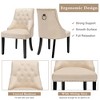 Costway Set of 2 Button-Tufted Dining Chair Upholstered Armless Side Chair - 4 of 4