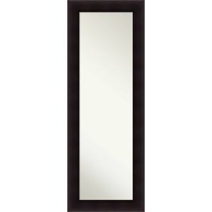20" x 54" Non-Beveled Portico Espresso Wood on The Door Mirror - Amanti Art: Over Door, Full Body, Long Rectangle Mirror - 1 of 4