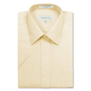 Marquis Men's Short Sleeve Dress Shirt, Cotton Blend Broadcloth, Classic Fit - Work, Events & Casual Wear - 1 of 3