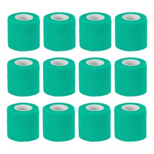 Unique Bargains Self-Adhesive Elastic Breathable Athletic Tapes 12 Rolls 2" x 177" - 1 of 4