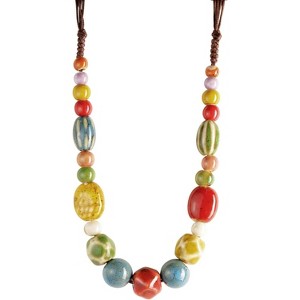 Boho Colorful Ceramic Beads Necklace Bohemian Jewelry Gift for Women - 1 of 4