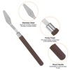 Unique Bargains Stainless Steel Wood Handle Polished Painting Mixing Knife for Oil Acrylic 2 Pcs - 4 of 4