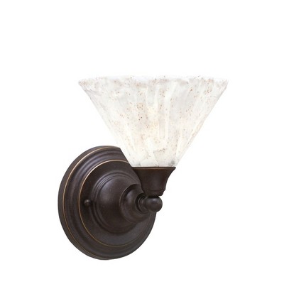 Toltec Lighting Any 1 - Light Sconce in  Dark Granite with 7" Italian Ice Shade