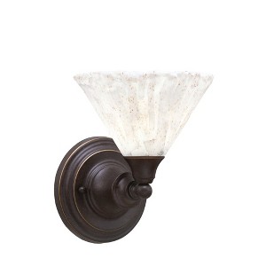 Toltec Lighting Any 1 - Light Sconce in  Dark Granite with 7" Italian Ice Shade - 1 of 1