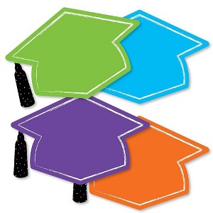 Big Dot of Happiness Hats Off Grad - Grad Cap Decorations DIY Graduation Party Essentials - Set of 20 - 1 of 4