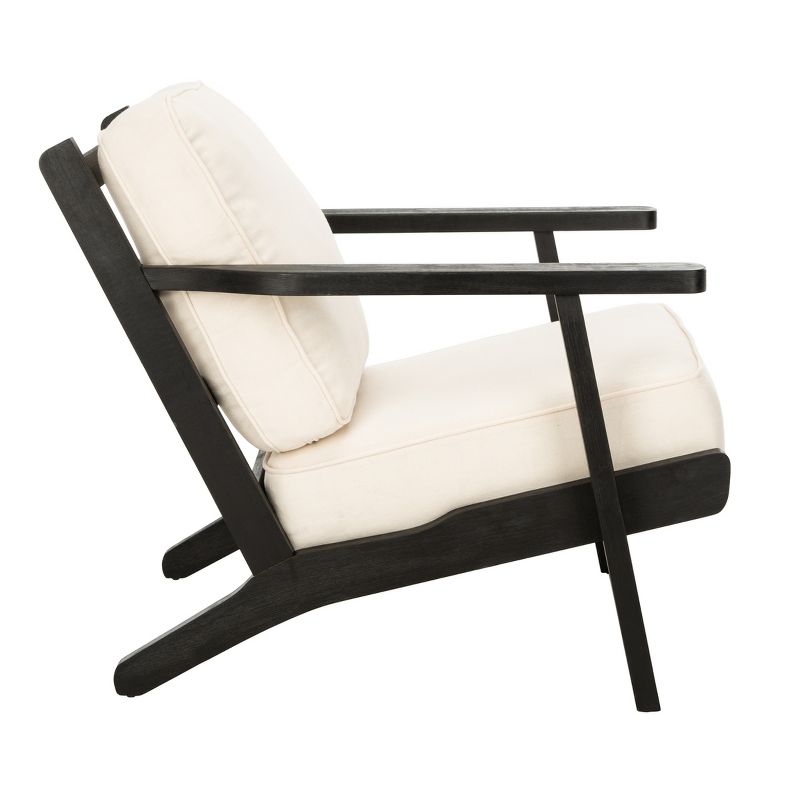 Nico Mid Century Accent Chair - Bone White/Black - Safavieh, 4 of 10