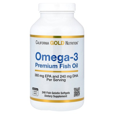 Omega-3 Premium Fish Oil by California Gold Nutrition, Concentrated Formula with EPA & DHA, Support for Optimal Lipid Profile & Immune System, Gluten