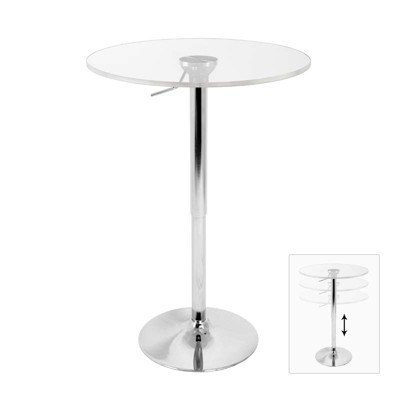 Lumisource Adjustable Bar Table -  Clear