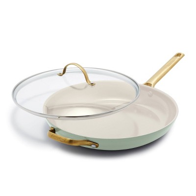GreenPan Reserve 12" Hard Anodized Healthy Ceramic Nonstick Frypan with Helper Handle and Lid