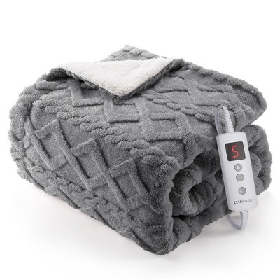 Heated Blanket Throw, Soft Washable Electric Blanket, Heating Blanket for Bedding, With 10 Heat Settings, Fast Heating