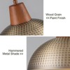 LLHZSY Hammered Pendant Chandelier Light 10 1/4" Wide Light Fixture for Kitchen Island Dining Room - Antique Bronze - 3 of 4