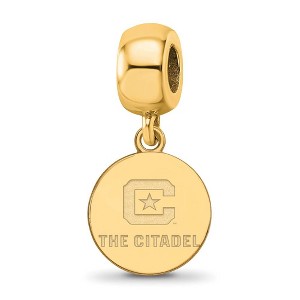 Black Bow Jewelry 14k Yellow Gold Plated Sterling Silver The Citadel Bulldogs NCAA Bead Charm - 1 of 3