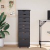 vidaXL MOSS 8-Drawer Chest with Wheels, Solid Pinewood - 3 of 4