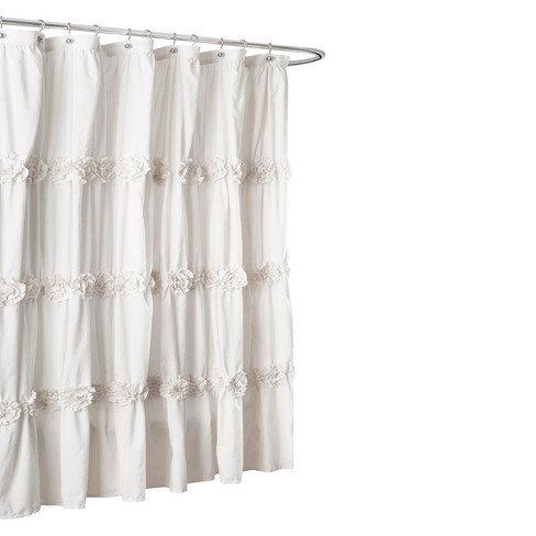 Darla Horiz Texture Shower Curtain White Lush Dcor Target