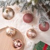 12pc Glamorous and Cute Shiny Pink and Rose Gold Christmas Ornament Set, Glittered and Girly Feminine Holiday Baubles| OrnamentallyYou - 2 of 4