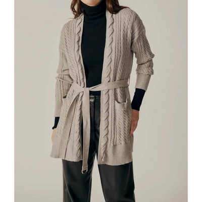 Women's JUNIPERUS CABLE KNIT CARDIGAN - DELUC