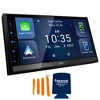 JVC KW-M780BT 6.8" Digital Media Receiver, Apple CarPlay / Android Auto w/ 46HS10 Hideaway Compact Powered Subwoofer, 10-Inch - 2 of 4