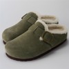 CUSHIONAIRE Haven Genuine Leather Clogs for Women – Faux Fur Lined  Slip-On Womens Shoes with Cork Footbed and Adjustable Buckle - 2 of 4