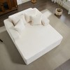 COZONY 54" Chaise Lounge Chair, Boneless Corduroy Sleeper Sofa with 4 Pillows & Armrests, Comfy Cloud Sofa for Living Room, Bedroom, No Assembly - 4 of 4