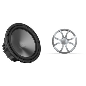 Wet Sounds REVO 10 FA S4 V3 - REVO Series 10" Free Air 4 Ohm V3 Subwoofer, Black and Wet Sounds REVO 10 XS-S GRILLE V3 - Silver XS Style Grille for... - 1 of 4