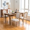 Mshliw Set of 2 Dining Chairs with Solid Wood Frame, Antique Painted Finish, Linen Upholstered Back and Seat, Foam Cushion, Elegant Accent Chairs - 3 of 4