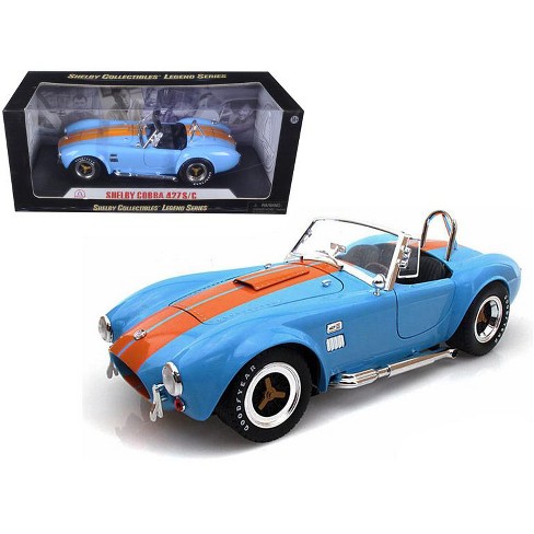 1965 Shelby Cobra 427 S/c Blue With Orange Stripes 1/18 Diecast