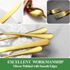 BRINJOY 40-Piece Hammered Gold Flatware Set - 8-Person Stainless Steel Cutlery Set, Dishwasher Safe with Mirror Polish - 4 of 4