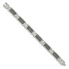 Black Bow Jewelry Men's 12mm Stainless Steel & Grey Wood Inlay Link Bracelet, 8.75 Inch - 2 of 4