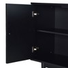Okak Buffet Cabinet with Large Storage Rebound 4-door Sideboard Cabinet with Adjustable Shelves for Dining Room - 4 of 4
