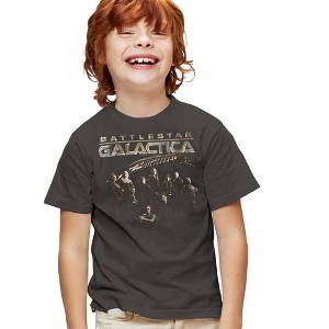 Boys' Short Sleeve Battlestar Galactica Battle Cast T-Shirt - 1 of 4