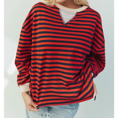 Women's Striped Knit Top - Veveret