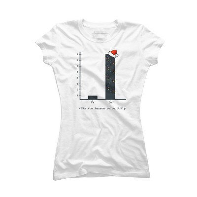 Junior's Design By Humans Christmas Carol Bar Graph By Bethcentral T-Shirt