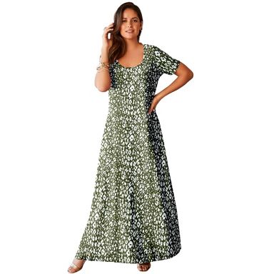 jessica london plus size women's stretch cotton t-shirt dress Jessica London Stretch Cotton T-Shirt Maxi Dress