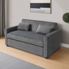 Leovsnove Futon Sofa Bed,3-in-1 Multi-Functional Corduroy Sleeper Couch Pull-Out Bed,Adjustable Backrest and Pillows - 2 of 4