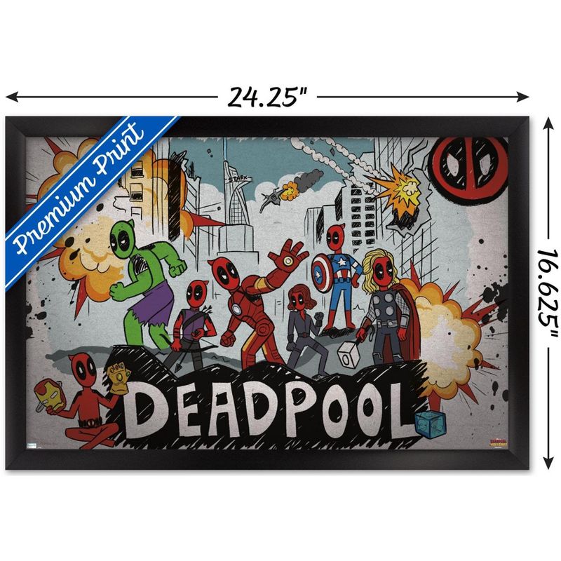 Trends International Marvel Deadpool & Wolverine - Avengers Framed Wall Poster Prints, 3 of 7