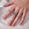 Lucy Quartermaine Art Deco Full Triangle Ring - Vintage Sterling Silver Design - 2 of 4