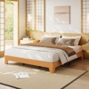 Platform Wood Bed Frame with Wooden Slat and Metal Slat Support, Underbed Space for Storage - 2 of 4
