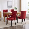 NicBex Velvet Dining Chairs Set of 2,Upholstered Armless Kitchen Chairs with Wood Legs Nailhead Trim for Dining Room,Living Room,Kitchen - 4 of 4