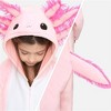 Joyfy Kids Halloween One Piece Pajama, Pink Zip-Up Hooded Jumpsuit Costume for Boys Girls Halloween Cosplay Dress Up Party - 3 of 4